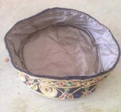 AFGAN KEPİ -1974 AFGANİSTAN YAPIMI,EL İŞÇİLİĞİ SÜSLEMELİ ANTİKA KEP