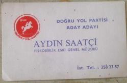 KARTVİZİT - DOĞRU YOL PARTİSİ ADAY ADAYI AYDIN SAATÇİ - İSTANBUL