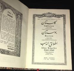 BOSTAN VE GÜLİSTAN - ALTIN KÜPELER -  [İslam Şark Edebiyatının 3 Şaheseri Birarada]