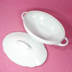 ANTİKA C.T. TIELSCH-ALTWASSER GERMANY 3 KAPAKLI PORSELEN SAHAN ÇORBALIK , HÂLİYLE