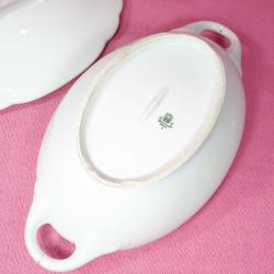 ANTİKA C.T. TIELSCH-ALTWASSER GERMANY 3 KAPAKLI PORSELEN SAHAN ÇORBALIK , HÂLİYLE