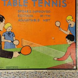 ANTİKA MASA TENİSİ TEMALI RENKLİ LİTO BASKI KARTON RESİM