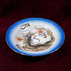 ANTİKA ELİŞİ BLUE DRAGON KUTANI CHINA MADE IN JAPAN PORSELEN TABAK