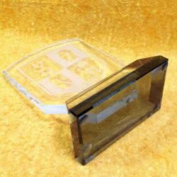 VINTAGE TÜRKİYE JOKEY KULÜBÜ LOGOLU KRİSTAL CAM AKSESUAR BİBLO