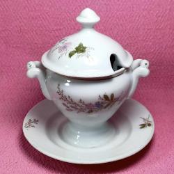 ANTİKA OSMANLI DÖNEMİ KÜÇÜK ÇORBALIK FORMLU AVRUPA PORSELEN SOSLUK