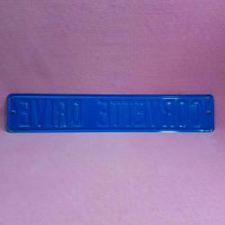 VINTAGE CORVETTE DRIVE MAVİ BEYAZ SAC METAL PLAKA