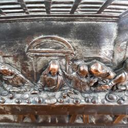 ANTİKA HAZ. İSA VE HAVARİLER SON YEMEK TEMALI GÜMÜŞ KAPLAMA ÜÇ BOYUTLU TABLO