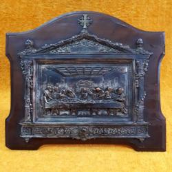 ANTİKA HAZ. İSA VE HAVARİLER SON YEMEK TEMALI GÜMÜŞ KAPLAMA ÜÇ BOYUTLU TABLO