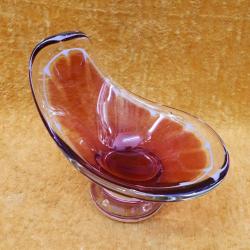 VINTAGE MURANO İMZALI EL YAPIMI GONDOL FORMLU GÜL KURUSU RENKLİ ŞEKERLİK