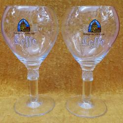 Antika - VINTAGE AVRUPA BİR ÇİFT LEFFE BİRA BARDAKLARI - kitantik - kitaLog