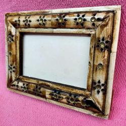 VINTAGE EL YAPIMI KEMİK OYMA ÇERÇEVE