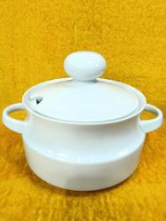 ANTİKA BAVARIA MITTERTEICH DÜZ BEYAZ RENKLİ PORSELEN ÇORBALIK