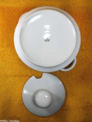 ANTİKA BAVARIA MITTERTEICH DÜZ BEYAZ RENKLİ PORSELEN ÇORBALIK