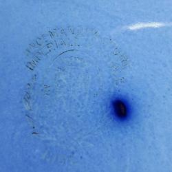 ANTİKA AVRUPA EL BOYAMA MANUFACTURE IMPERIALE ROYALE MAVİ RENKLİ DESENLİ SERAMİK TABAK ÇAP 29 cm