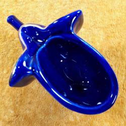 VINTAGE AVRUPA KOBALT RENKLİ PORSELEN FİL BİBLO KÜL TABLASI