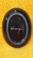 VINTAGE AVRUPA İMZALI ELBOYAMA ÇİÇEK RESİMLİ OVAL SERAMİK TABAK 2