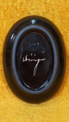 VINTAGE AVRUPA İMZALI ELBOYAMA ÇİÇEK RESİMLİ OVAL SERAMİK TABAK