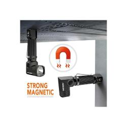 NICRON N7 5W 600LM LED El Feneri 90°DÖNEBİLEN KAFA ALÜMİNYUM GÖVDE MIKNATISLI TABAN TAKTİK EL FENERİ