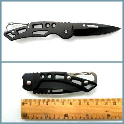 OMENİV'DEN SİYAH ÇELİK ÇAKI ANAHTARLIK BIÇAK AV BALIK OLTA OUTDOOR KAMP KARABİNER PRATİK NEFİS