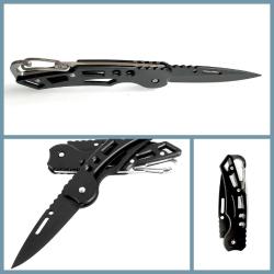 OMENİV'DEN SİYAH ÇELİK ÇAKI ANAHTARLIK BIÇAK AV BALIK OLTA OUTDOOR KAMP KARABİNER PRATİK NEFİS