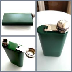 OMENİV'DEN 150ML YEŞİL İNCE MATARA TERMOS İÇKİ VOTKA VİSKİ ŞİŞESİ ŞARAP ŞİŞE TEK