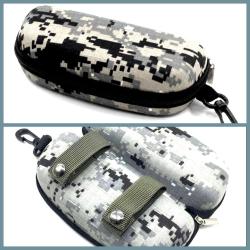 OMENİV'DEN KREM-GRİ KAMUFLAJ CAMO GÖZLÜK KABI KILIFI KUTUSU KEMER KARABİNER SÜPER