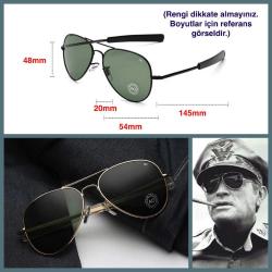 OMENİV'DEN KLASİK DÜZ SAPLI PİLOT GÜNEŞ GÖZLÜĞÜ UV400 RETRO VİNTAGE STİL NEFİS