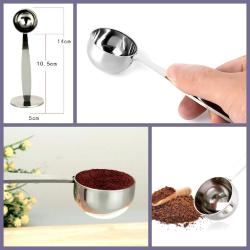 OMENİV'DEN EV TİPİ BARİSTA KAHVE KAŞIK + TAMPER SET ÇELİK ESPRESSO CAPUCCİNO SÜPER