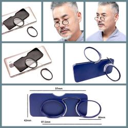 OMENİV'DEN İMAJ GÖZLÜĞÜ ANTİKA VİNTAGE TARZ NUMARASIZ OVAL LACİVERT BURUN ÜSTÜ GÖZLÜK OVL11