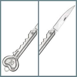 OMENİV'DEN ANAHTAR ŞEKLİNDE ÇELİK ÇAKI BIÇAK ANAHTARLIK KAMP OUTDOOR KOLYE NEFİS! METALİK