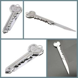 OMENİV'DEN ANAHTAR ŞEKLİNDE ÇELİK ÇAKI BIÇAK ANAHTARLIK KAMP OUTDOOR KOLYE NEFİS! METALİK