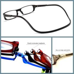 OMENİV'DEN HOBİ BİLGİSAYAR İÇİN ÖZEL KORDONLU GÖZLÜK ÇERÇEVE MIKNATISLI SİYAH ÇOK PRATİK