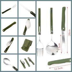 OMENİV'DEN 3LÜ ÇATAL KAŞIK BIÇAK SET OUTDOOR BALIK AV KAMP SPOR KONSERVE KARAVAN BÜYÜK BOY SÜPER