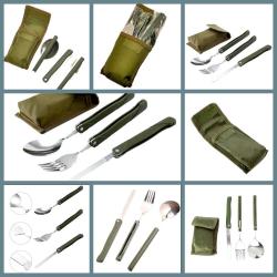 OMENİV'DEN 3LÜ ÇATAL KAŞIK BIÇAK SET OUTDOOR BALIK AV KAMP SPOR KONSERVE KARAVAN BÜYÜK BOY SÜPER