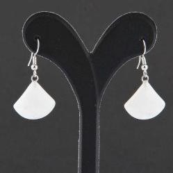 Pembe Kuvars Damla Doğal Taş Küpe-2CM Pirinç Aksamlı Klips Damla Beyaz K010 Gümüş