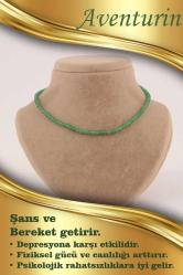 Aventurin Doğal Taş Kolye 4 mm, M417 48 cm