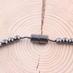 Hematit Doğal Taş Düğümsüz Kolye 6 mm - M398 42 cm - Fasetli