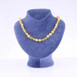 Kehribar (Fosilleşmiş Çam Reçinesi) Kolye 8 mm - M364 42 cm