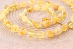 Kehribar (Fosilleşmiş Çam Reçinesi) Kolye 8 mm - M364 45 cm