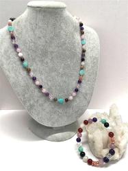 Doğal Taş Takı Seti-Kadınlara Özel Aşk Seti 48 Cm 20-21cm