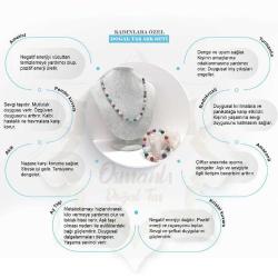 Doğal Taş Takı Seti-Kadınlara Özel Aşk Seti 48 Cm 20-21cm