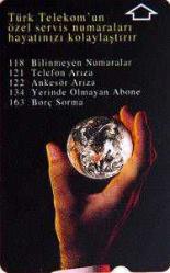 Ücretsiz Kargo - N-383 Özel Servis Numaraları - Temiz - Koleksiyonluk Kullanılmış Telekart