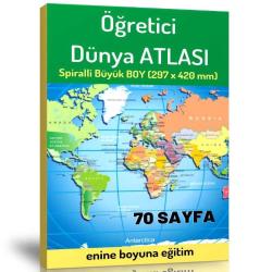 Öğretici Büyük Boy Dünya ATLASI (70 Seçilmiş Harita)