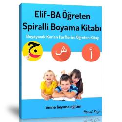 Elif-BA Öğreten Spiralli Boyama Kitabı
