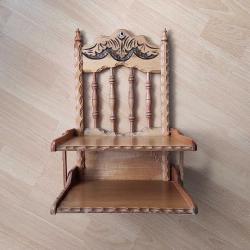 Antika - 80li Yıllar... Duvara Asılabilir Ahşap Telefonluk - kitantik - kitaLog