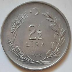 2½ LİRA, 1976 ÇÇT+ (Ters)