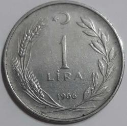 1 LİRA, 1966 ÇÇT düz