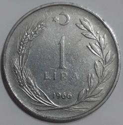 1 LİRA, 1966 ÇÇT düz
