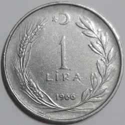 1 LİRA, 1966 ÇÇT düz