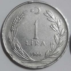 1 LİRA, 1966 ÇÇT düz